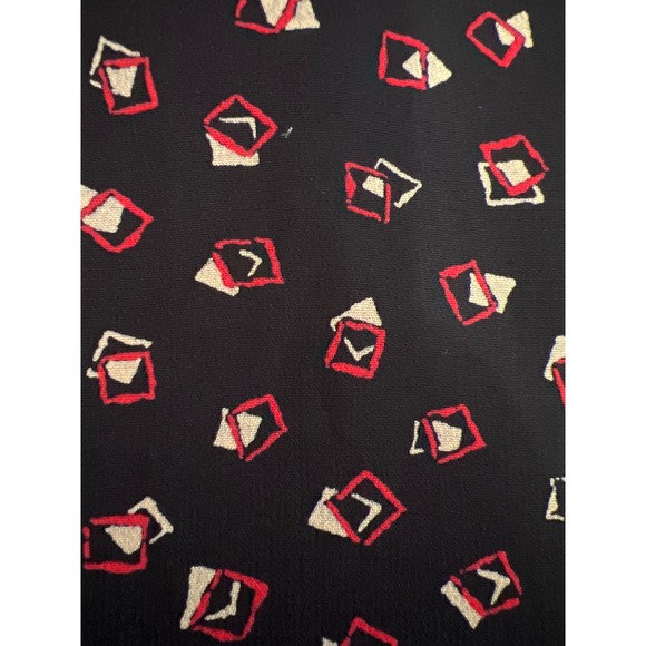 NWT - Vintage Eddie Bauer Black Geometric Print Midi Skirt Size 12 Lined - Picture 9 of 9